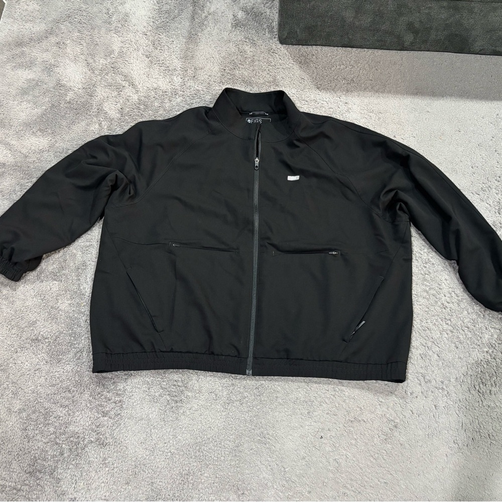 5XL FIGS Black Scrub Jacket